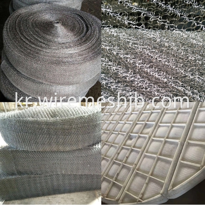 Gas Liquid Filter mesh Knitted Wire Mesh